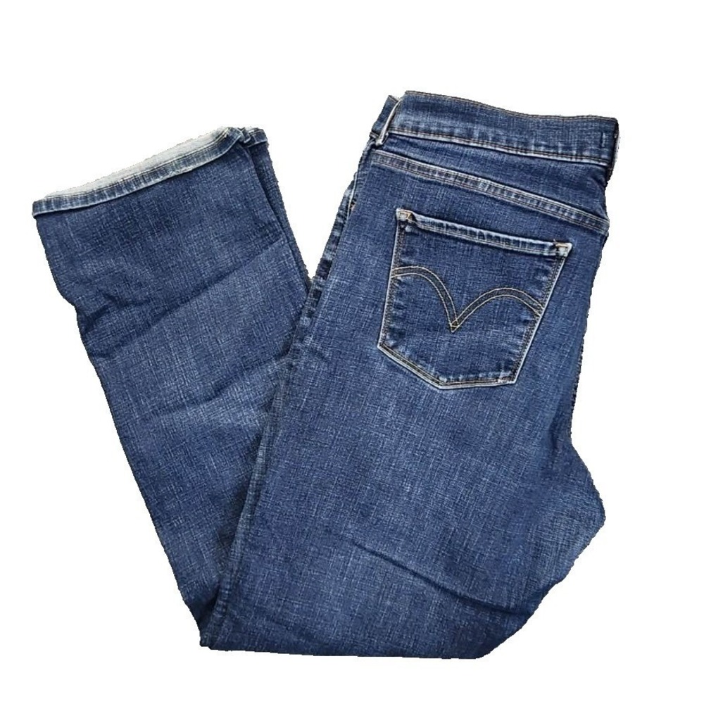 Levis Womens Classic Bootcut Jeans Size 14 Medium Wash Blue Denim Mid Rise‎